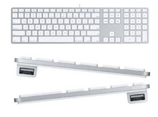 Genuine Apple A1243 Wired Mac Standard USB Keyboard w/ Numeric Keypad White