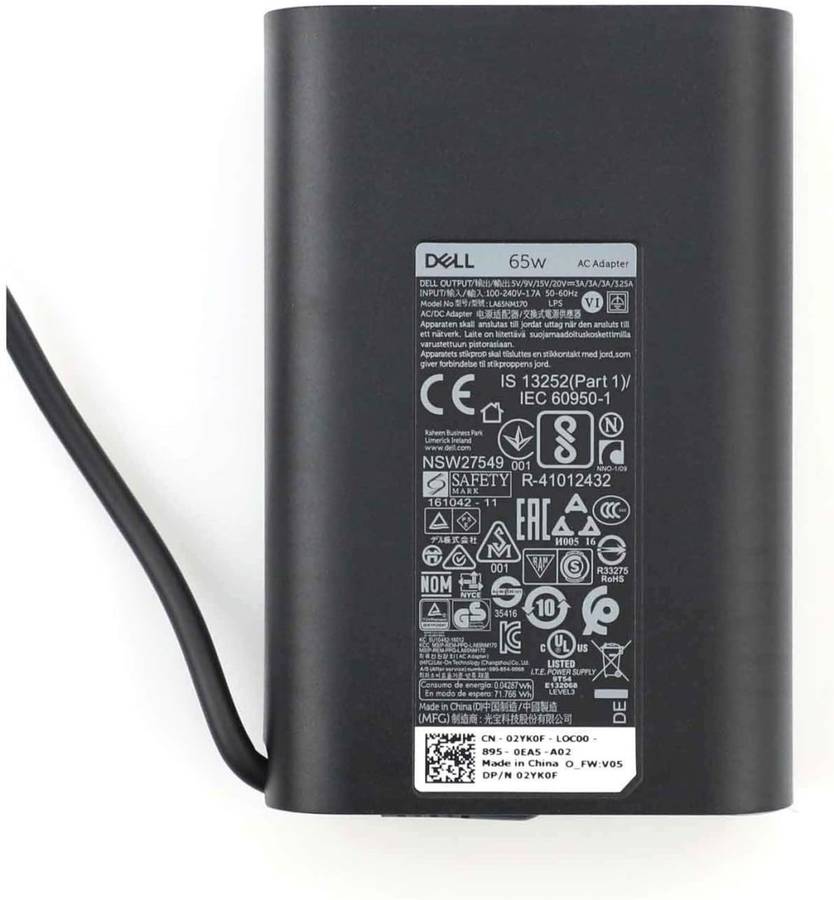 New Dell Laptop Charger 65W AC Power Adapter with USB-C