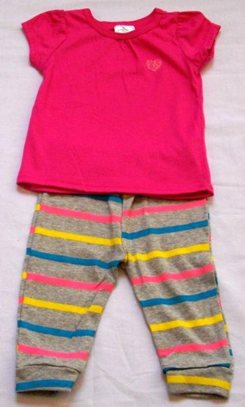 Matching Set Girls- Pink T-shirt and Pants Set- 18-24 Months - Baby Clothes