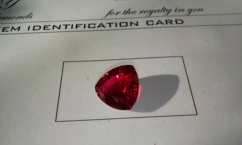 16.4 carat if trillion cut ruby natural gemstone  origin africa