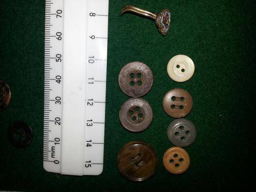 Collection of Military Buttons, Old Buttons, Metal Buttons, Vintage buttons, Fast Shank Buttons
