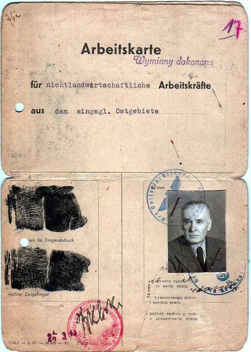 ARBEITSKARTE - WW 2 Original work book