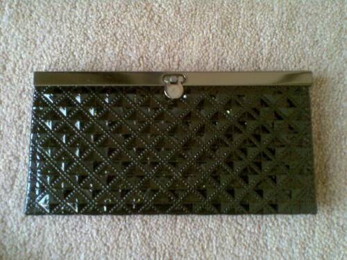lovely ladies purse- crocodile skin look in black