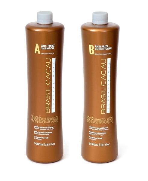 Brasil Cacau Anti-Frizz Shampoo & Conditioner set (980ml) | FREE DELIVERY