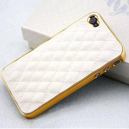 I Phone 4/4s/4Gs Gold with PU leather back