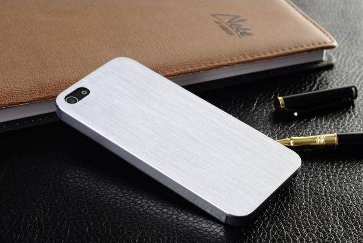 I Phone 5/5s/5Gs Brushed steel look cover