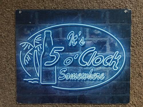 Tin Sign - It's 5 o'Clock Somewhere