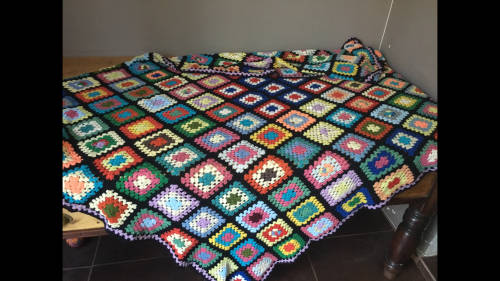 Large Crochet Blanket - Beautiful Piece - 215cm x 180cm