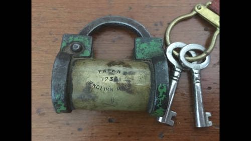 Beautiful Vintage Lock with 2 Keys