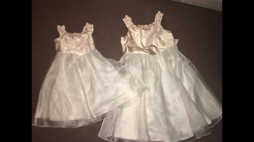 2 x Beautiful Flower Girl / Formal Dresses -Woolworths -  Ages 4 Years & 10 Years