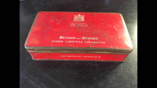 Vintage Benson and Hedges Cigarette tin 14cm x 7.5cm