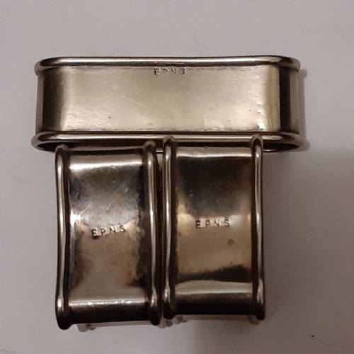 3 x EPNS Serviette rings - See pictures