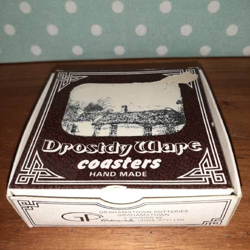 6 x Vintage Hand Made Drostdy Ware Coasters