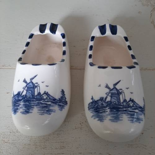 Pair of Delft Ashtrays - Cloggs