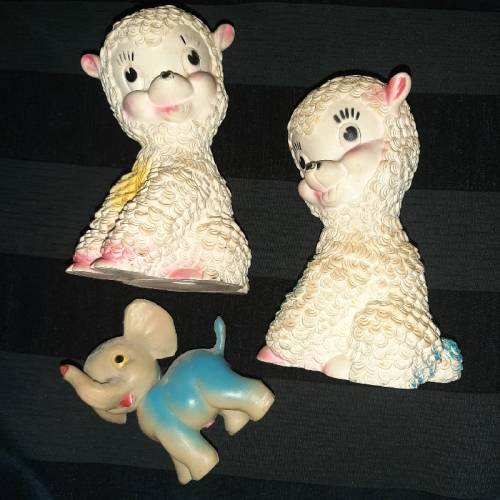 3 x Vintage Squeaky Toys