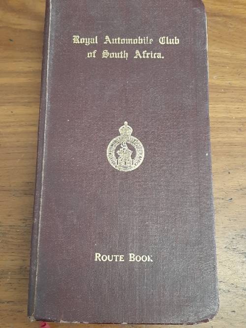 Royal Automobile Club of South Africa - Route Book - Very Old!!! Rare Find!!!!