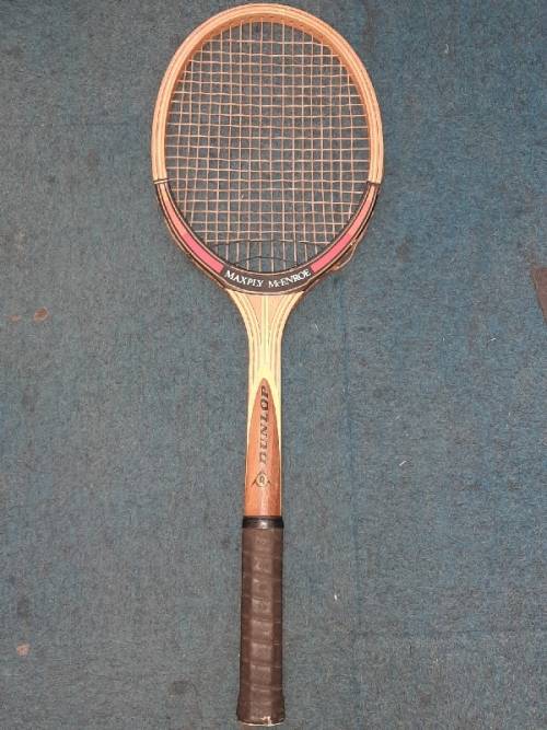 Vintage Dunlop Wooden Tennis Racket - Maxply McEnroe