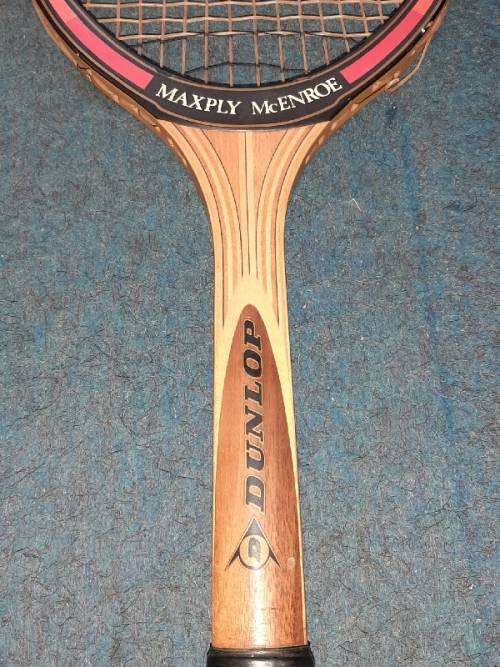 Vintage Dunlop Wooden Tennis Racket - Maxply McEnroe