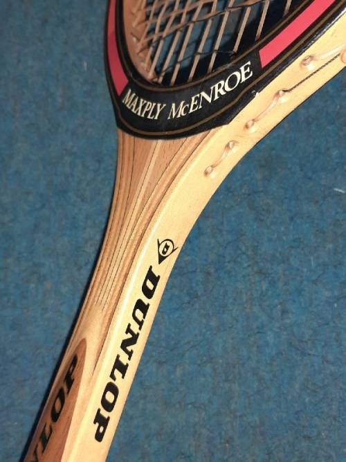 Vintage Dunlop Wooden Tennis Racket - Maxply McEnroe