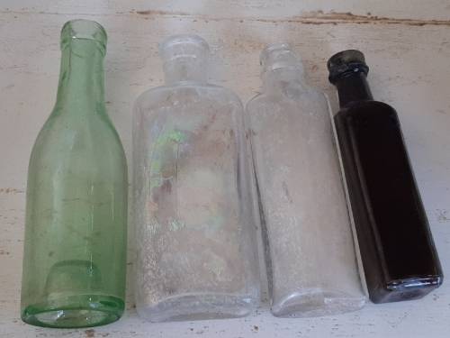 4 x Vintage Glass Bottles