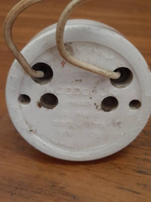 Vintage Original Porcelain and metal Pull Switch - Made in England