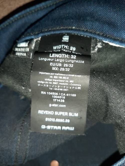 G-Star Raw Jeans - Super Slim - Width - 29 - Length - 32