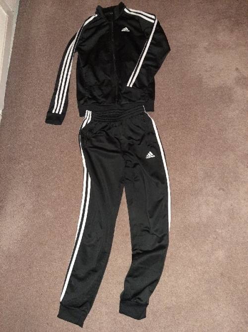 Black Adidas Tracksuit - Size 13-14 Years