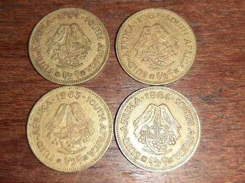 4 x 1/2c - 1961,62,63,64