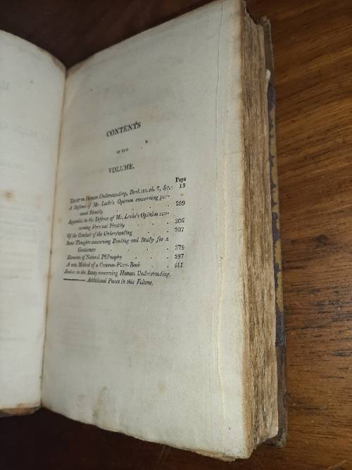 An Essay concerning Human Understanding - John Locke, Gent. - 1819 - Very Old Leather Bound Book!!!
