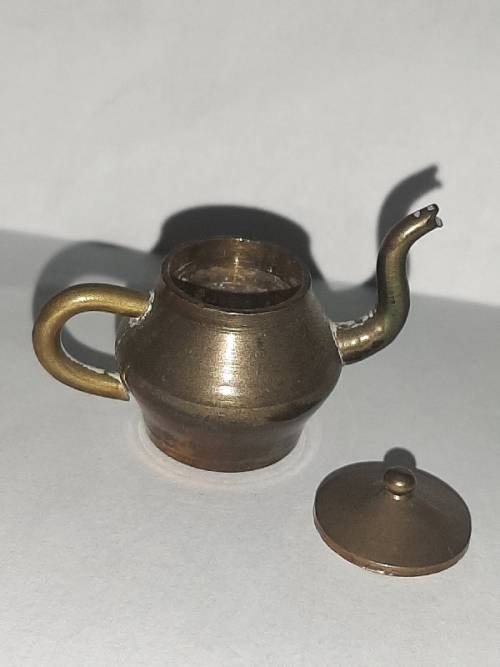 Solid Brass - Miniature Brass Kettle