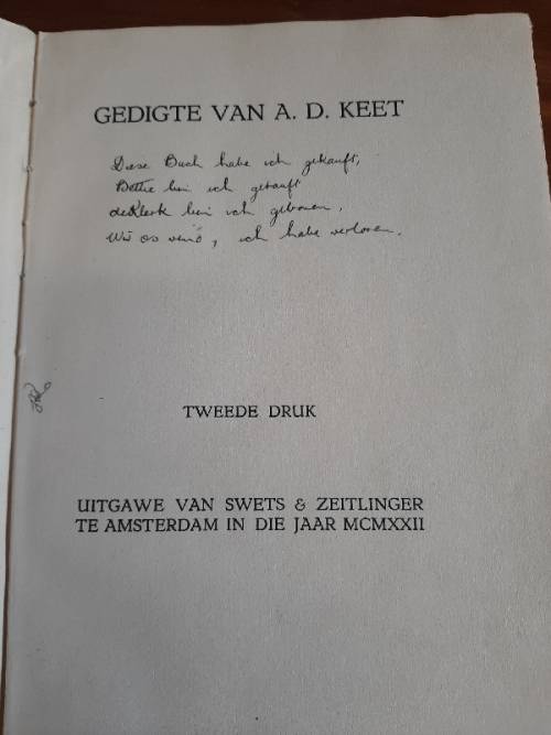 Gedigte van A.D. Keet