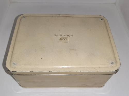 Vintage Retro Metal Sandwich Box / Tin