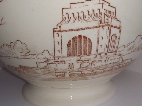 Large 1938 Voortrekker Monument Soup Bowl / Soup Tureen by N.V. de Sphinx - Holland