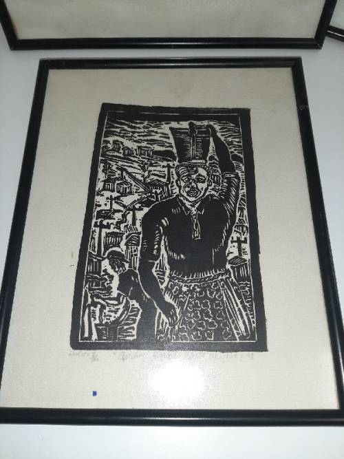 3 x Linocuts - Leslie Mlenzana - 1998