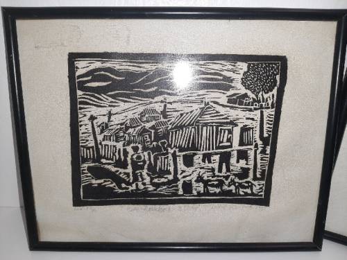 3 x Linocuts - Leslie Mlenzana - 1998