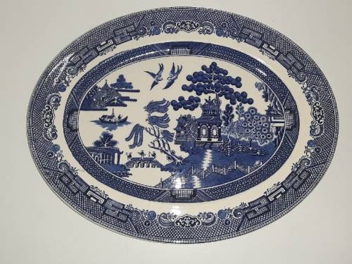 Beautiful Willow Johnson Bros England Oval Serving Plate