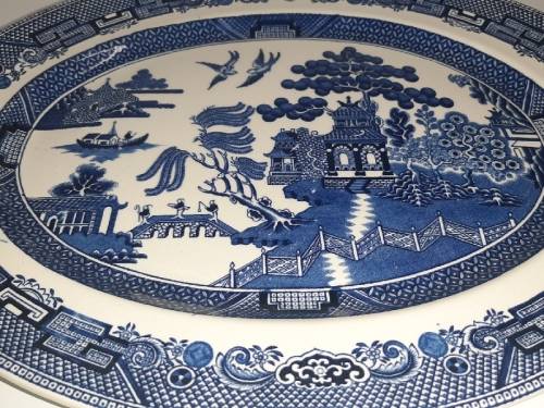 Beautiful Willow Johnson Bros England Oval Serving Plate