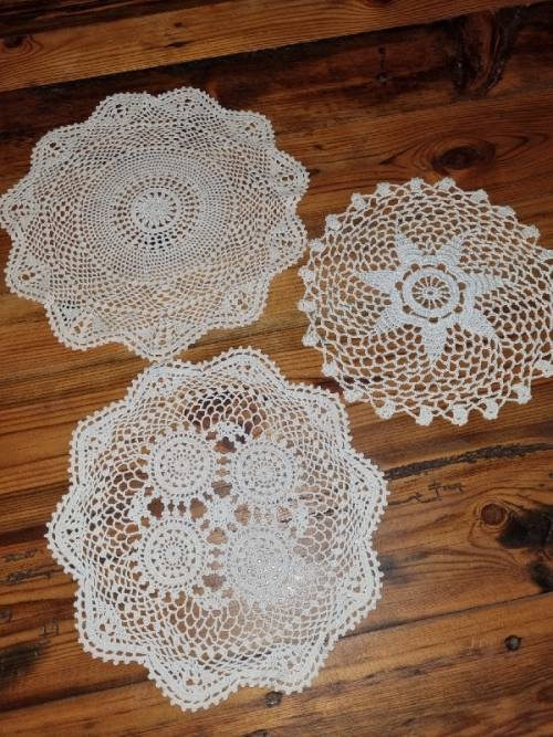3 x Beautiful Finely Crochet Doilies