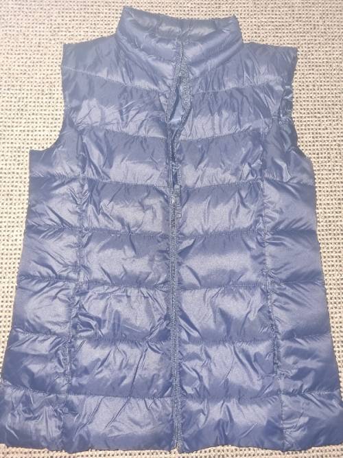 Beautiful Navy Puffy Sleeveless Jacket - 11-12 Years
