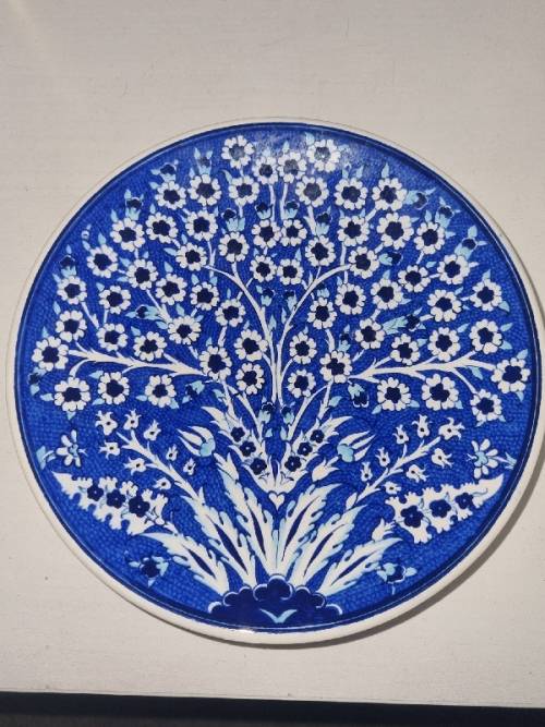 Turkye Gini Kutahya Handmade Ceramic Pottery Plate - Diameter - 18cm - Beautiful!!!