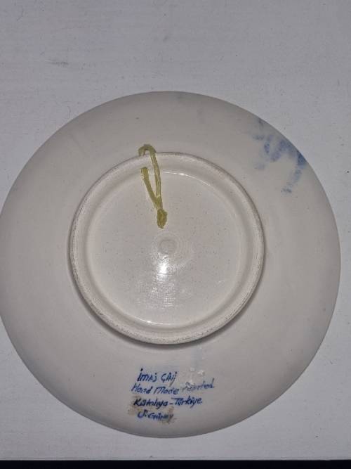 Turkye Gini Kutahya Handmade Ceramic Pottery Plate - Diameter - 18cm - Beautiful!!!