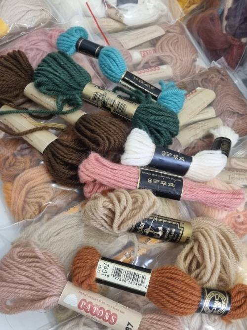 Large Lot Tapestry Wool - Pure Wool - DMC, Patons, Parley, etc.