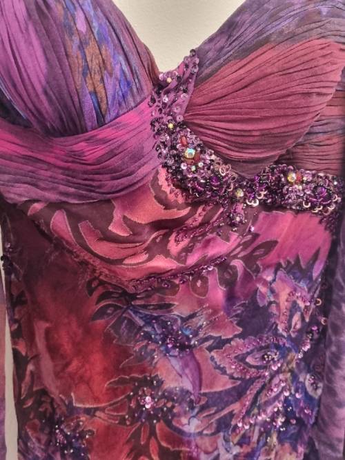 Beautiful Diane Freis Original Dress - Hand Beaded - Size UK 8 - Designer Dress