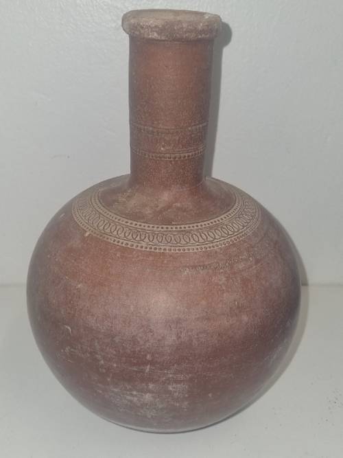 Beautiful Antique Terracotta Vase - Stamped