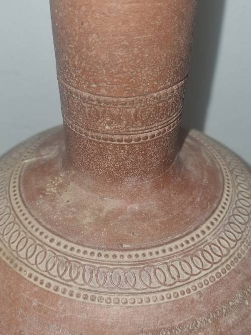 Beautiful Antique Terracotta Vase - Stamped
