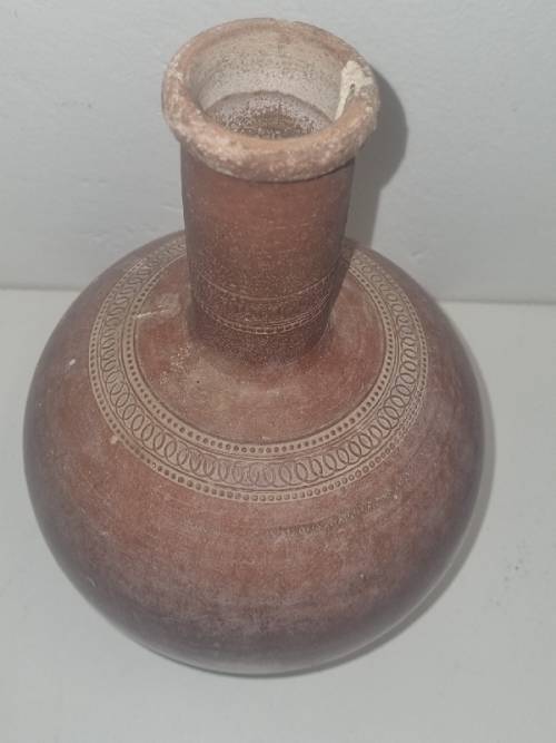 Beautiful Antique Terracotta Vase - Stamped