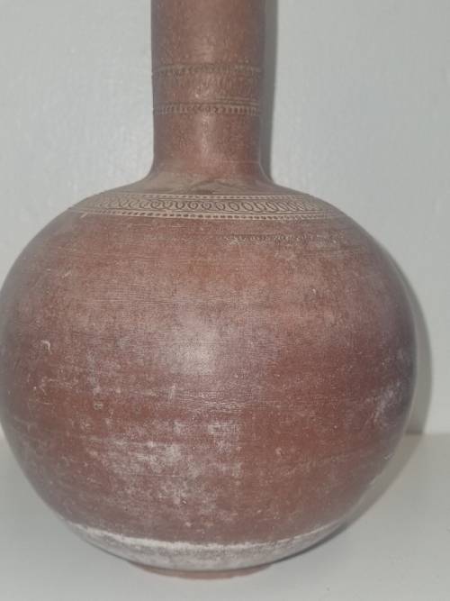 Beautiful Antique Terracotta Vase - Stamped