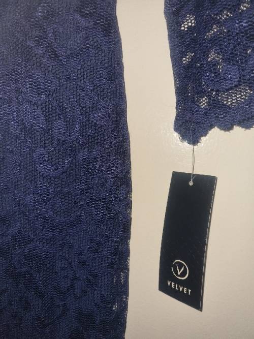 Navy Lace Dress by Velvet - Size M - New