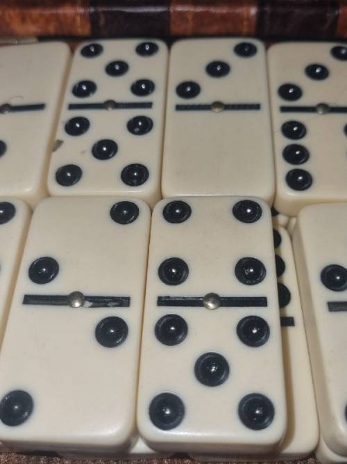 Vintage Dominoes set in case