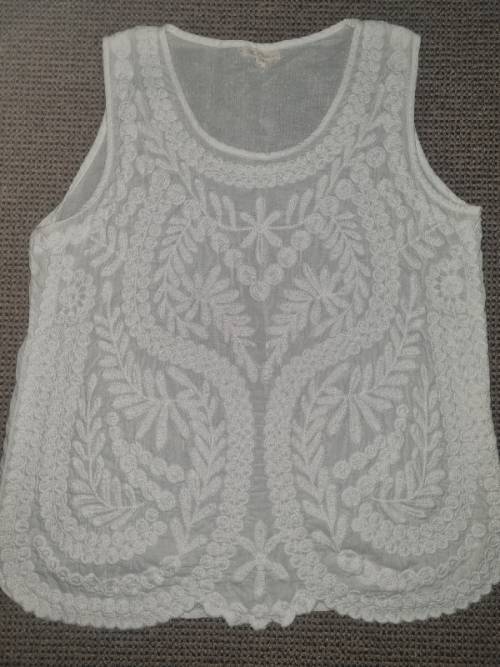 Beautiful Old Khaki Top - Size 10 - 100% Cotton